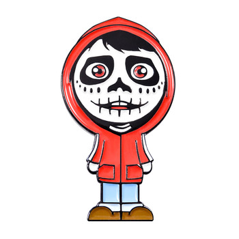 Coco Skeleton Miguel Lapel Pin Soft Enamel Black Dyed Metal