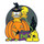 Garfield And Odie Halloween Lapel Pin Hard Enamel Black Nickel