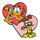 Garfield And Odie Valentines Lapel Pin Hard Enamel Black Nickel