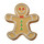 Gingerbread Man Lapel Pin Soft Enamel Gold