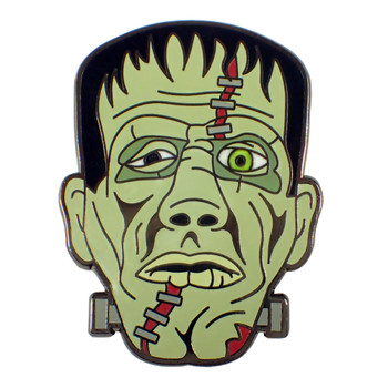 Halloween Frankenstein Lapel Pin Black Nickel