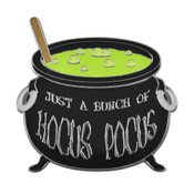 Hocus Pocus Cauldron Lapel Pin Soft Enamel Silver