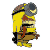 Minion Zombie Lapel Pin Hard Enamel Silver