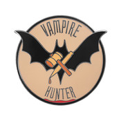 Vampire Hunter Lapel Pin Soft Enamel Black Nickel