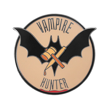 Vampire Hunter Lapel Pin Soft Enamel Black Nickel