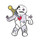 Voodoo Doll Sugar Lapel Pin  Soft Enamel Black Nickel