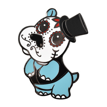 Baby Sugar Hippo Lapel Pin Hard Enamel Black Nickel