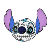 Day of the Dead Stitch Lapel Pin Hard Enamel Black Nickel