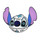 Day of the Dead Stitch Lapel Pin Hard Enamel Black Nickel