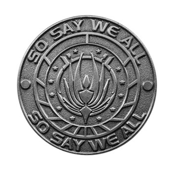 So Say We All - Silver Lapel Pin Die Struck Antiqued Silver