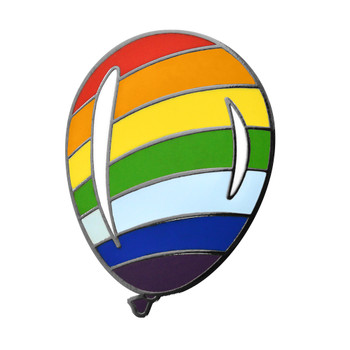 Balloon - Rainbow Lapel Pin Hard Enamel Black Nickel