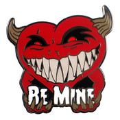 Be Mine Lapel Pin Hard Enamel Black Nickel
