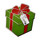 Christmas Present Lapel Pin Hard Enamel Silver
