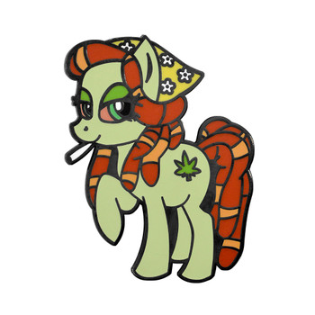 My lil Pony 420 Lapel Pin Hard Enamel Black Nickel