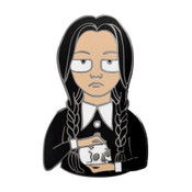 Wednesday Addams Lapel Pin Hard Enamel Black Nickel