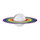 Rainbow Planet Lapel Pin Soft Enamel Silver
