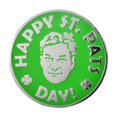 Happy St. Pats Day Lapel Pin Hard Enamel Silver