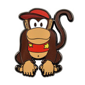 Diddy Kong Lapel Pin Hard Enamel Black Nickel