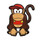Diddy Kong Lapel Pin Hard Enamel Black Nickel