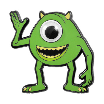 Googly Eye Mike  Lapel Pin Hard Enamel Black Nickel