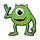 Googly Eye Mike  Lapel Pin Hard Enamel Black Nickel