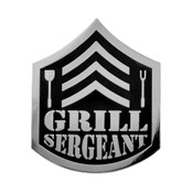 Grill Sergeant Lapel Pin Hard Enamel Silver