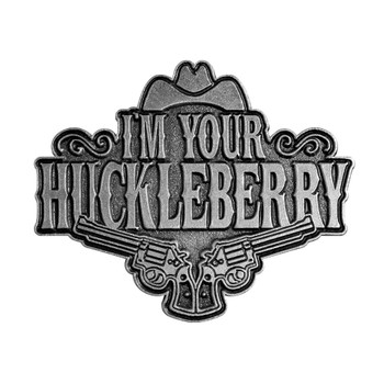 Huckleberry Lapel Pin Die Struck Antiqued Silver