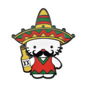 Hello Gatita  Lapel Pin Hard Enamel Black Nickel