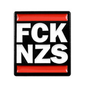 FCK NZS Lapel Pin Soft Enamel Black Dyed Metal Plating