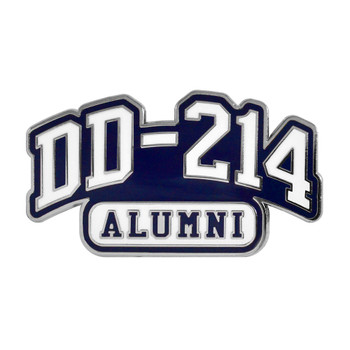 DD 214 Alumni Lapel Pin Hard Enamel Silver