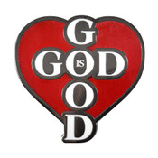 God is Good Lapel Pin Hard Enamel Black Nickel