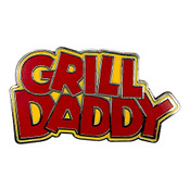 Grill Daddy Lapel Pin Hard Enamel Silver