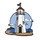 Hefner Lighthouse Lapel Pin Hard Enamel Black Nickel