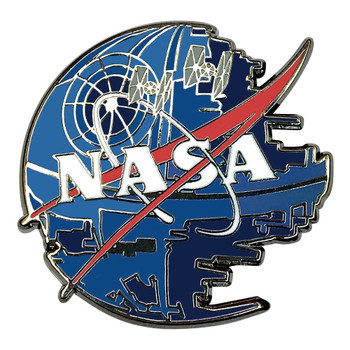 NASA Logo Star Wars Lapel Pin Hard Enamel Black Nickel