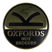 Oxford Not Brogues  Lapel Pin Hard Enamel Gold