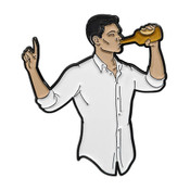 Sterling Archer Lapel Pin Soft Enamel Black Dyed Metal Plating