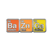 BaZnGa Chemistry Lapel Pin Hard Enamel Silver
