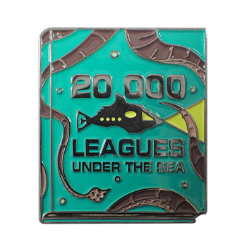 Classic Novels - 20000 Leagues Under The Sea Lapel Pin Soft Enamel Black Nickel