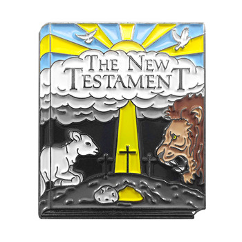 Classic Novels - The New Testament of the Bible Lapel Pin Soft Enamel Black Nickel