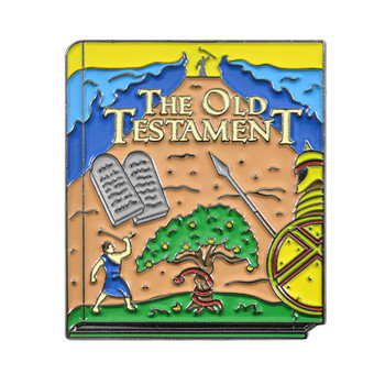 Classic Novels - The Old Testament of the Bible Lapel Pin Soft Enamel Black Nickel