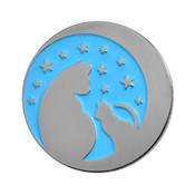 Cats On The Moon Glow In The Dark pin