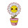 Anodized aluminum Cute Daisy in a Pot soft enamel pin