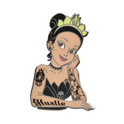 Tattooed Tiana Lapel Pin Hard Enamel Black Nickel