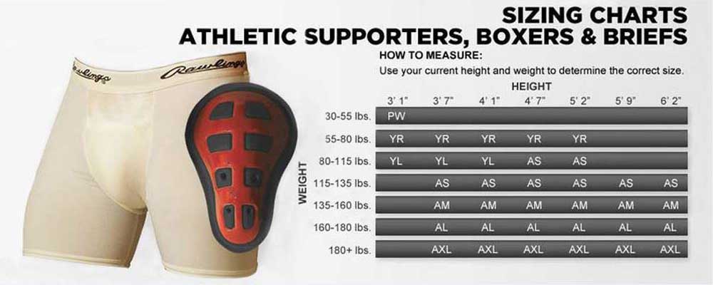 Briefs Size Chart from Sports Diamond