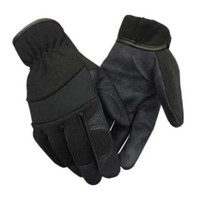 Northstar Suede PU Palm Lightweight Work Gloves Unisex Fleece Lined Black 59BK