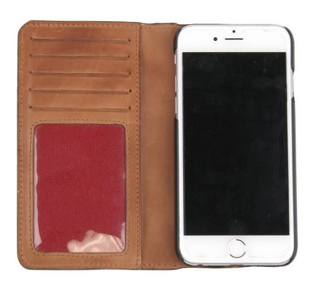 Rawlings iPhone 7 Case Cellphone Baseball Stitch Tan Calfskin Leather MW419-204 