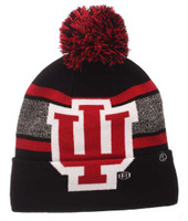 Zephyr Hats NCAA University of Indiana Mammoth "IU" Knit Beanie Hat Cap