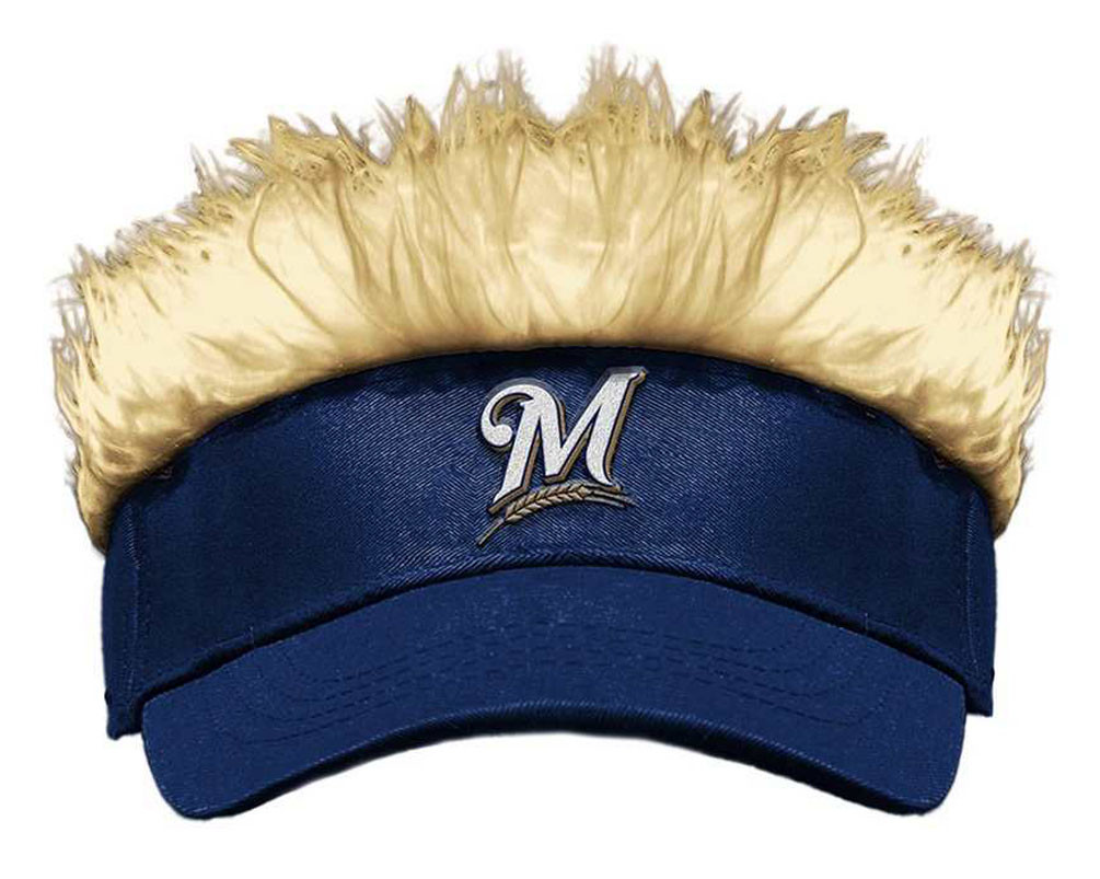 The Northwest MLB Milwaukee Brewers Flair Hair Baseball Visor Sports