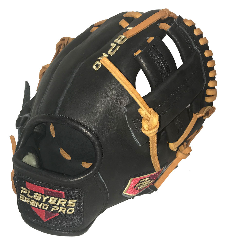 Players Brand Pro 9.5" Infield Baseball Travel Trainer Glove RHT