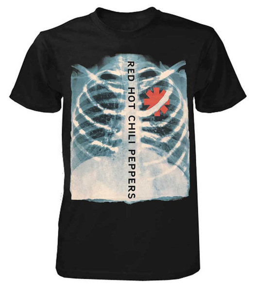 Red Hot Chili Peppers X-ray Band Tour T-Shirt Rock n Roll Music